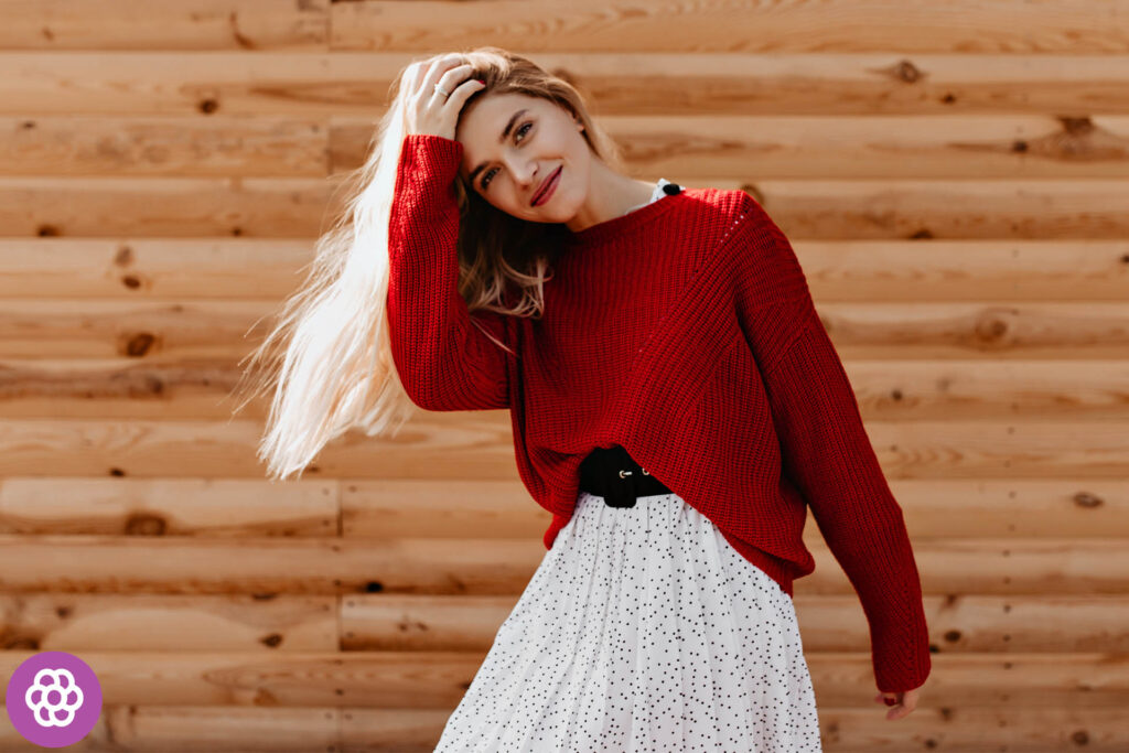 Sweter i długa spódnica - stylizacja
