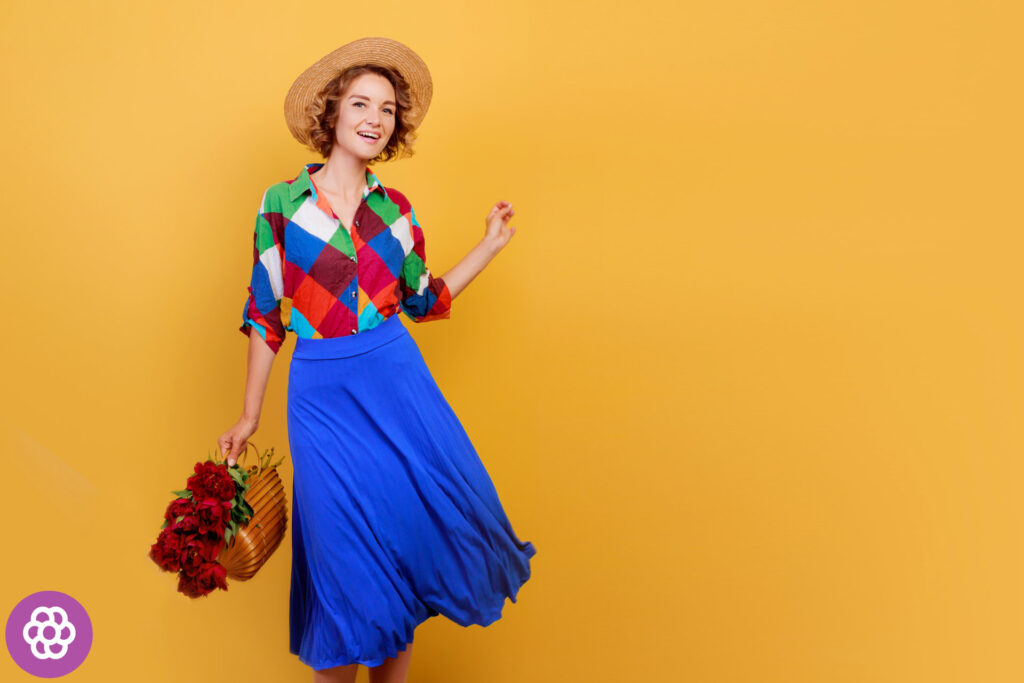 co do niebieskiej spódnicy