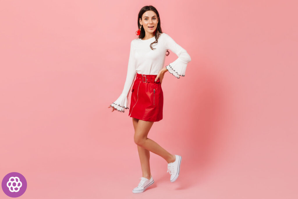 jakie rajstopy do czerwonej spodnicy