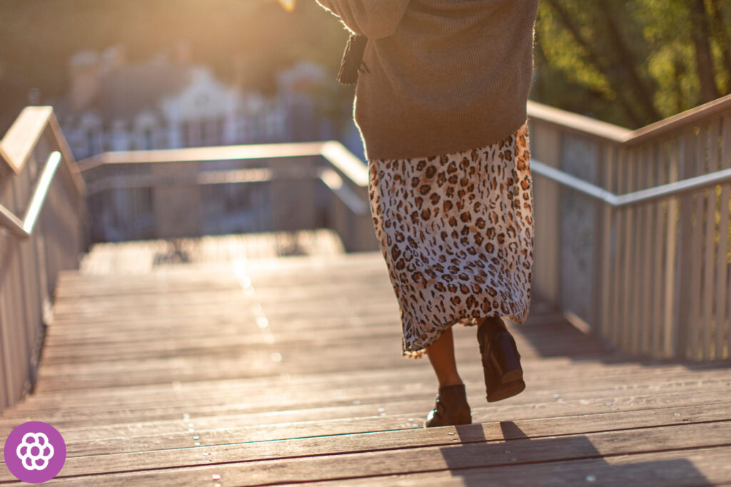 stylizacje ze spódnica w panterkę